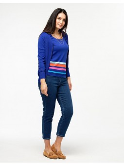 Pull maille bleu roi D4232 Christine Laure Christine Laure