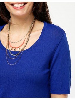 Pull maille bleu roi D4232 Christine Laure Christine Laure