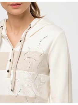 Sweat écru modal D4584 Christine Laure Christine Laure