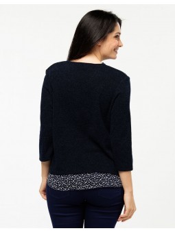 Pull 2 en 1 Marine D4484 Christine Laure Christine Laure