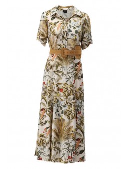 Robe imprimé fluide et longue W332 k-Design K-DESIGN