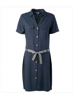 Robe en lin uni ELEGATA Elle est où la mer