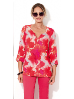 Tunique imprimé rouge L80316