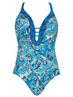 Maillot imprimé bleu 1P 32605 Olympia Olympia