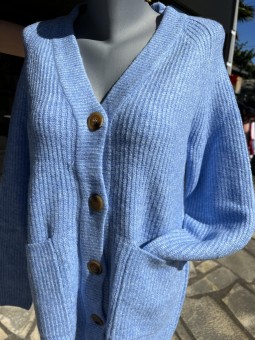 Gilet long chaud en V W223009 WNT WNT COLLECTION