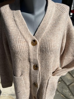 Gilet long chaud en V W223009 WNT WNT COLLECTION