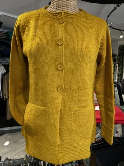 Gilet à boutons moutarde ZOLA TintaStyle Tinta Style