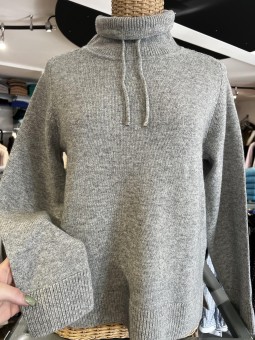 Pull col roulé gris 124603 Rabefashion RABE