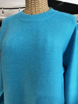 Pull uni fin col demi-montant 123616 Rabefashion RABE