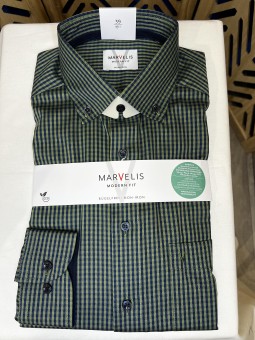 Chemise petits carreaux pointes bts 7252 Marvelis MARVELIS