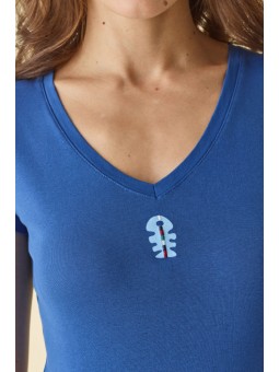 T.shirt uni en V fish DTS198 Diplodocus Diplodocus
