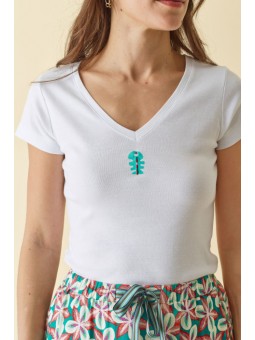 T.shirt uni en V fish DTS198 Diplodocus Diplodocus