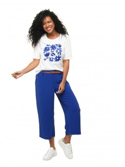 T.shirt blanc coton E2382 Ch Laure Christine Laure