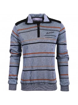 Sweat col zip imprimé 96115 Monté Carlo MONTE CARLO