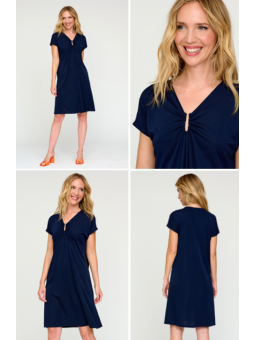 Robe uni couleur bleu royal BENILDA Tinta Style