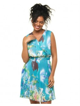 Robe plissé imprimé E2201 Christine Laure Christine Laure