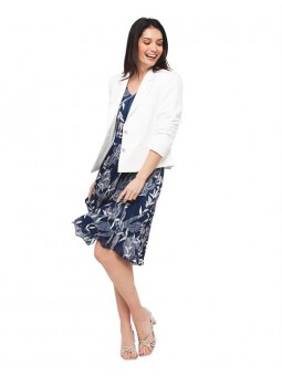 Robe imprimé marine E2341 Christine Laure Christine Laure