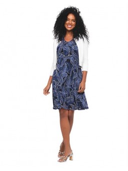 Robe imprimé chic marine E2378 Christine Laure Christine Laure