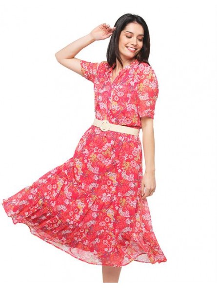 Robe longue imprimé E2424 Christine Laure