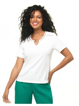 Top blanc E2364 Christine Laure Christine Laure