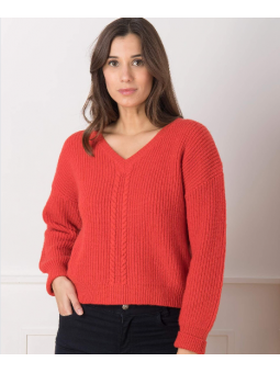 Pull en V doux et chaud KRISTINE Elle est où la mer