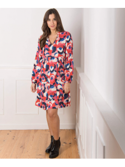 Robe imprimé en V ROBYN Elle est où la mer