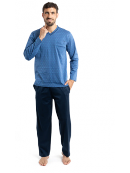 PYJAMA BLEU EN V F407 Mariner MARINER