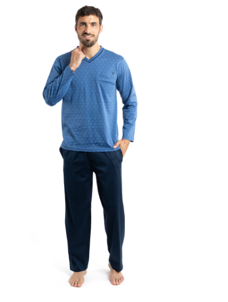 PYJAMA BLEU EN V F407 Mariner MARINER