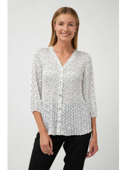 Top plissé imprimé chic MILLOR TintaStyle Tinta Style