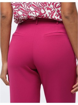 Pantalon uni fushia coupe droite F0245 Christine Laure Christine Laure