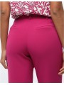 Pantalon uni fushia coupe droite F0245 Christine Laure Christine Laure