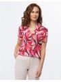 Chemisier imprimé fushia F0255 Christine Laure Christine Laure