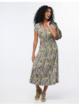 Robe longue kaki F0556 Christine Laure Christine Laure