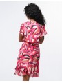 Robe chic imprimé fushia F0647 Christine Laure Christine Laure