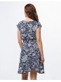Robe en V imprimé bleu F0515 Christine Laure Christine Laure