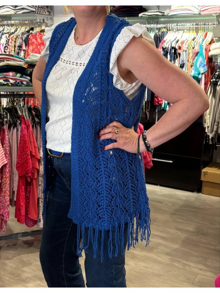 Gilet sm bleu mer crochet MARILEN TintaStyle Tinta Style Gilet sm bleu mer crochet MARILEN TintaStyle Tinta Style