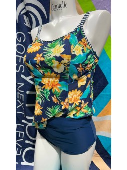 Tankini imprimé fleurs 18019 bonnet C Sunmarin Sunmarin