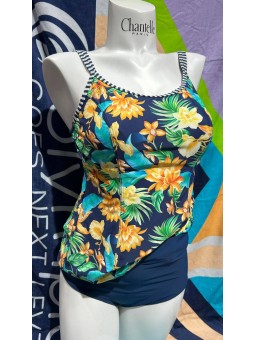 Tankini imprimé fleurs 18019 bonnet C Sunmarin Sunmarin
