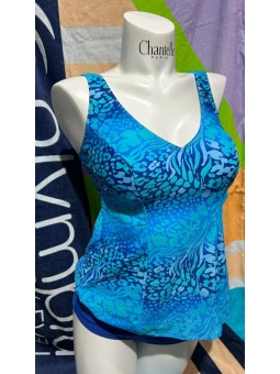 Tankini imprimé bleu 18605 C Sunmarin Sunmarin