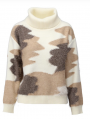 Pull col roulé imprimé B862 K-Design K-DESIGN