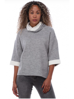 Pull col roulé chic B855 K-Design K-DESIGN