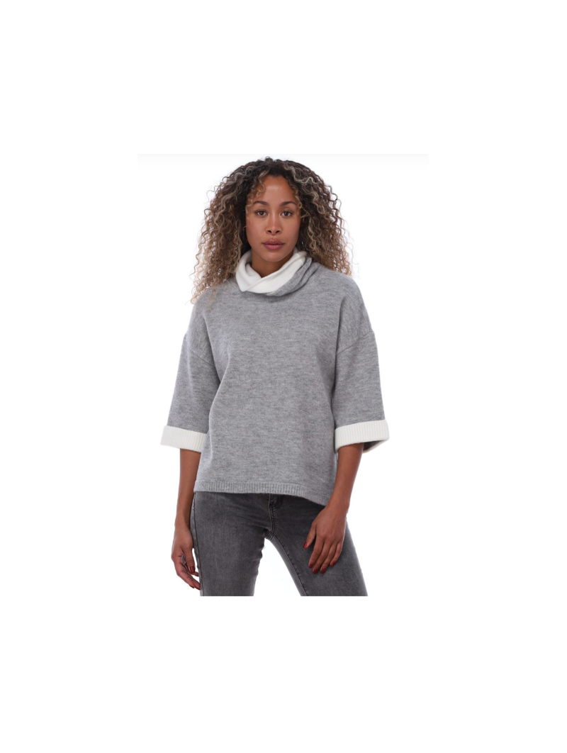 Pull col roulé chic B855 K-Design K-DESIGN