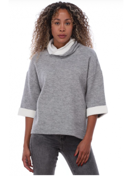 Pull col roulé chic B855 K-Design K-DESIGN
