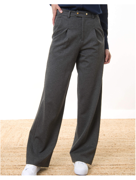 Pantalon gris à pince PRECALI Elle est ou la mer Elle est où la mer