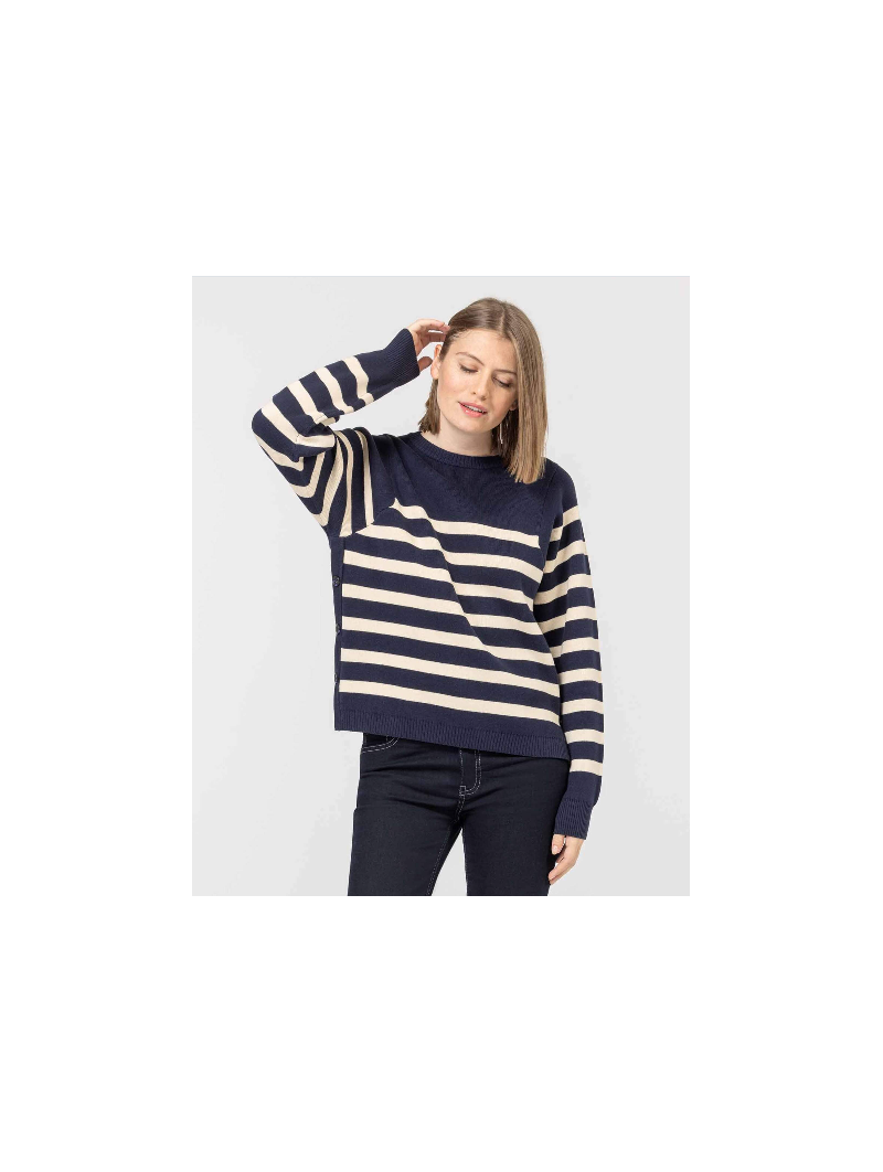 Pull rayé KOULI Elle est ou la mer Elle est où la mer