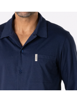 Pyjama long LU08 ouvert homme col T Camper Eminence EMINENCE