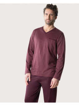 Pyjama long LP66 col V homme Mercerisé Eminence EMINENCE