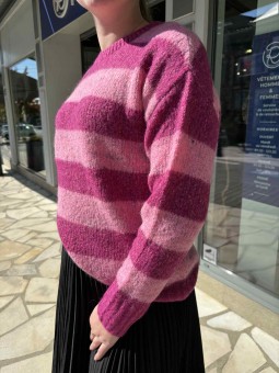 Pull rayé en maille douce 222617 Rabefashion RABE