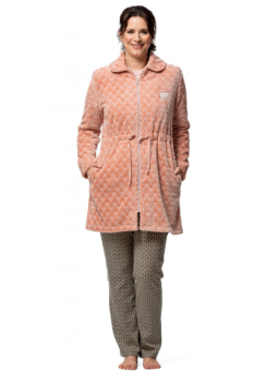 Robe de chambre zip femme courte 536 Egatex EGATEX