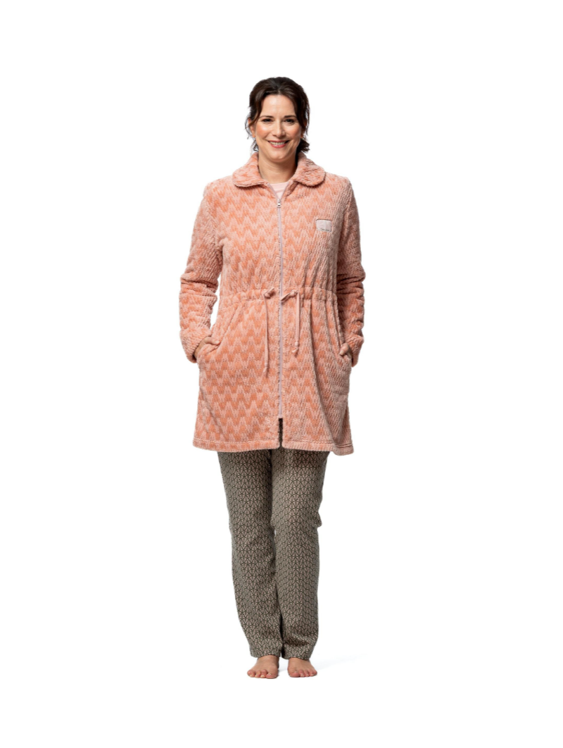 Robe de chambre zip femme courte 536 Egatex EGATEX